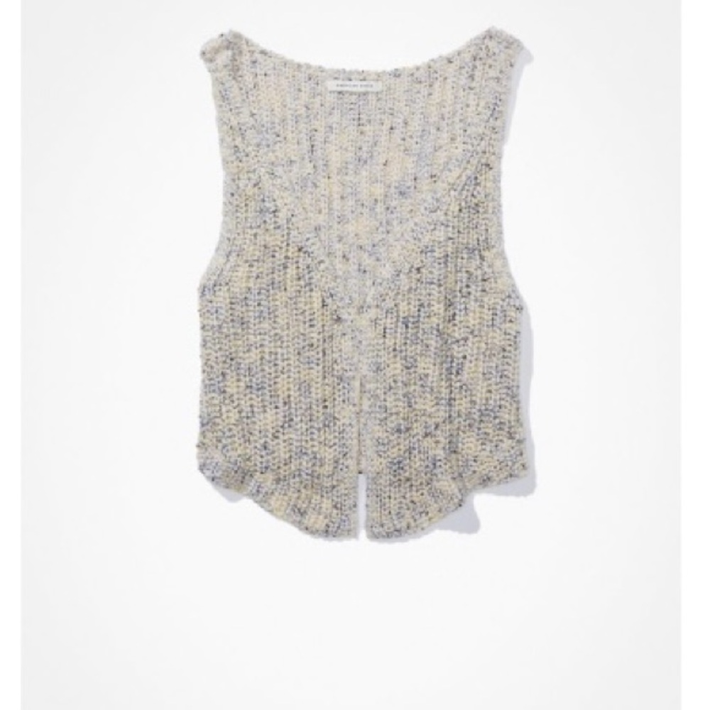 American Eagle Outfitters Knit Tank Top - Gray and Cream